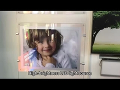 OEM Ultra-Dünne Hängende Acryl Kristall LED Werbeleuchte