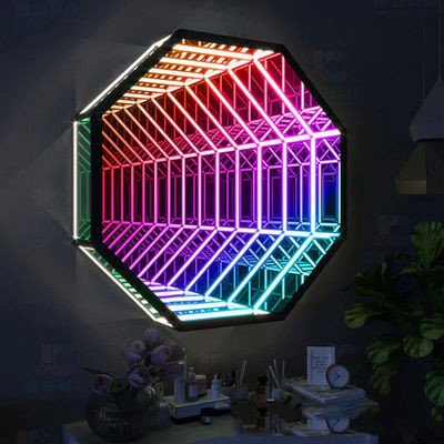 kaufen Home Bar LED Neon Schild Spiegel Hintergrund Wand Dekorativ Infinity LED Spiegellicht Online-Herstellung