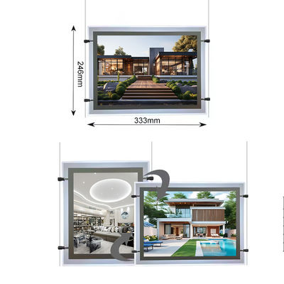 kaufen Ausstellungsbildschirm Ultra Slim A4 Lichtschrank Hintergrundbeleuchtung Acrylplattenbildschirm Kristall Lichtschrank mit Eingangsspannung DC12V DC24V Online-Herstellung
