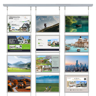 kaufen Horizontale hängende Kristalllichtbox 210 x 297 mm schlanke LED-Schildbrett-Display-Paneel Online-Herstellung