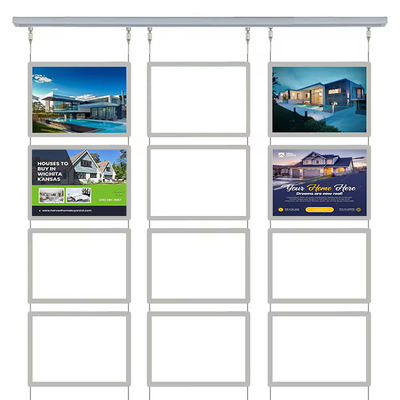Horizontale hängende Kristalllichtbox 210 x 297 mm schlanke LED-Schildbrett-Display-Paneel