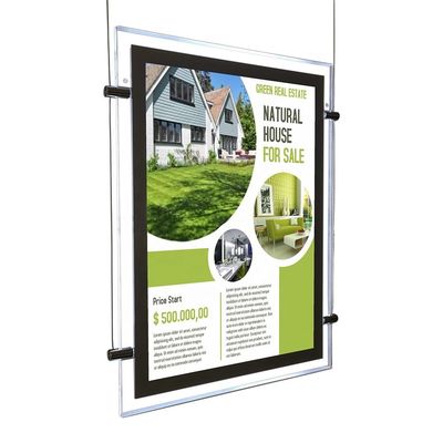 Hintergrundbeleuchtung Immobilienschild Hängendes Fenster Plakat Werbung A3 A4 Acryl Bild Fotorahmen Led Display Lichtbox